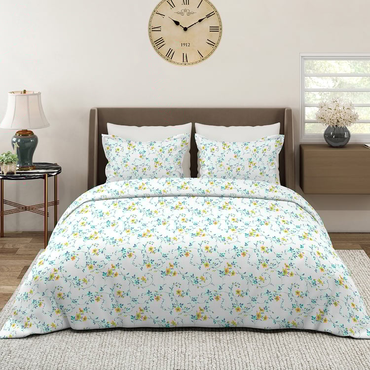 LAYERS Aria Microfibre Floral Print 3Pcs Queen Bedsheet Set
