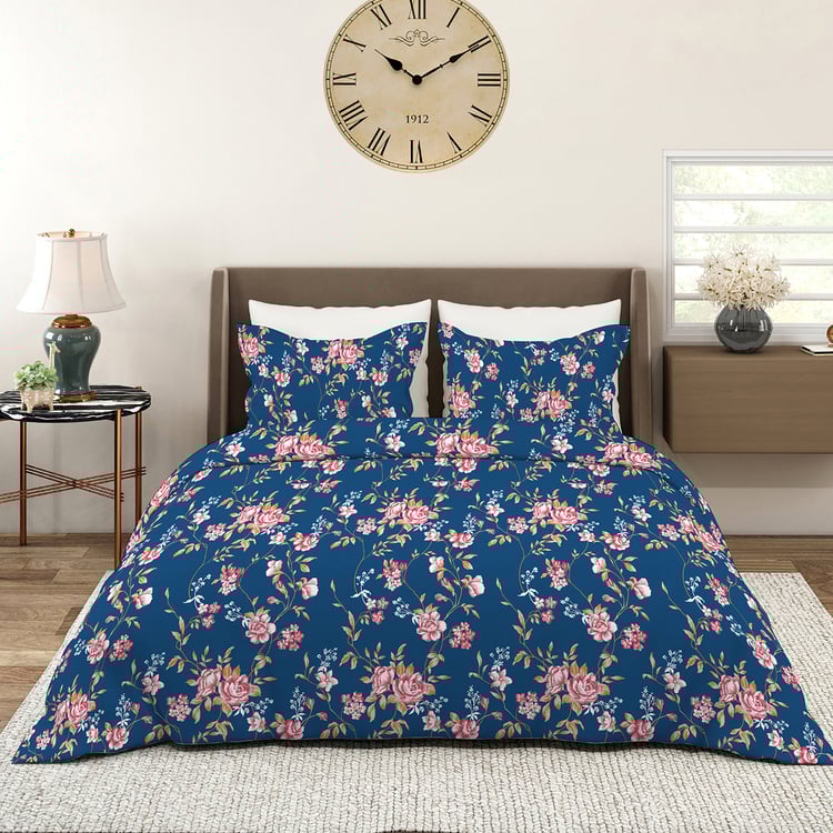 LAYERS Aura Microfibre Floral Print 3Pcs Super King Bedsheet Set