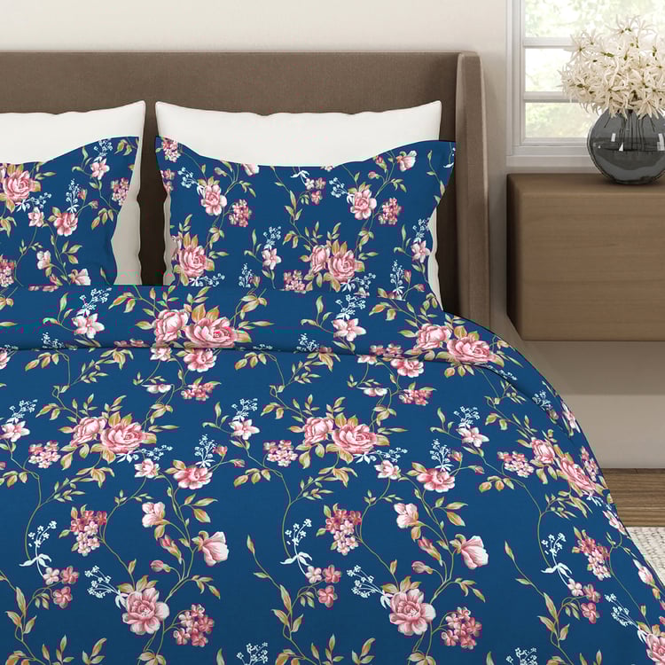 LAYERS Aura Microfibre Floral Print 3Pcs Super King Bedsheet Set