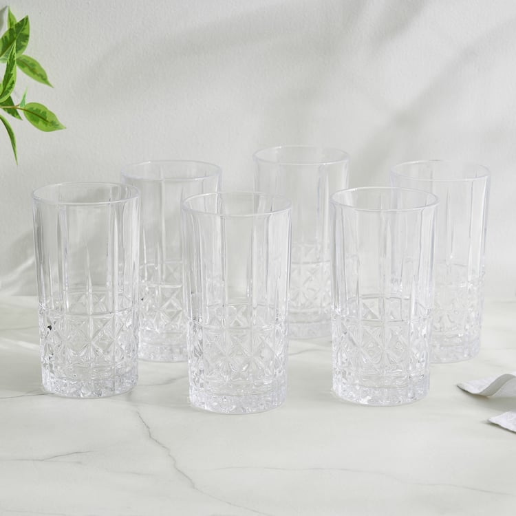 Mizu Diamond Set of 6 Drink Glasses - 410ml