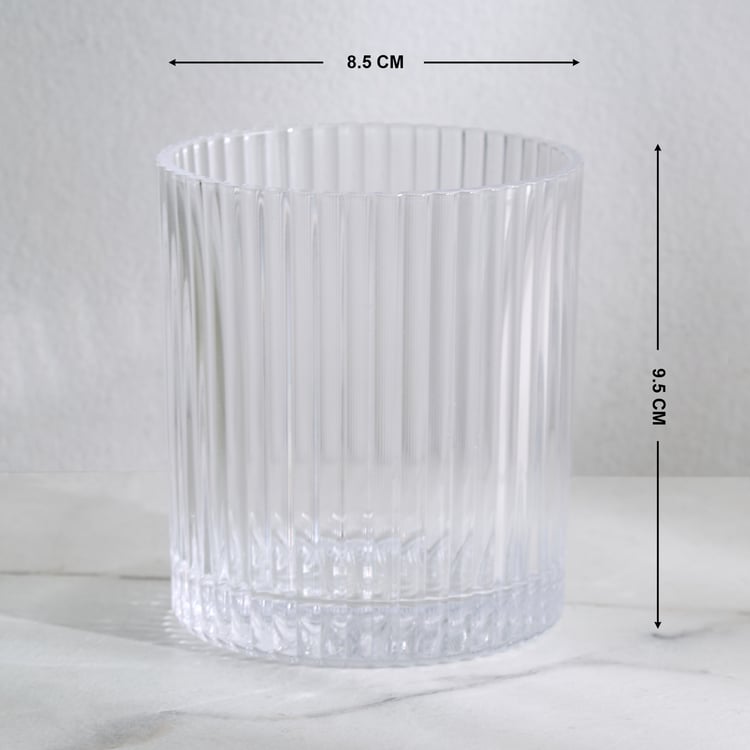 Mizu Fluted Set of 6 Ribbed Whiskey Glasses - 350ml