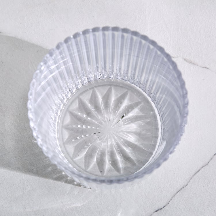 Mizu Fluted Set of 6 Ribbed Whiskey Glasses - 350ml