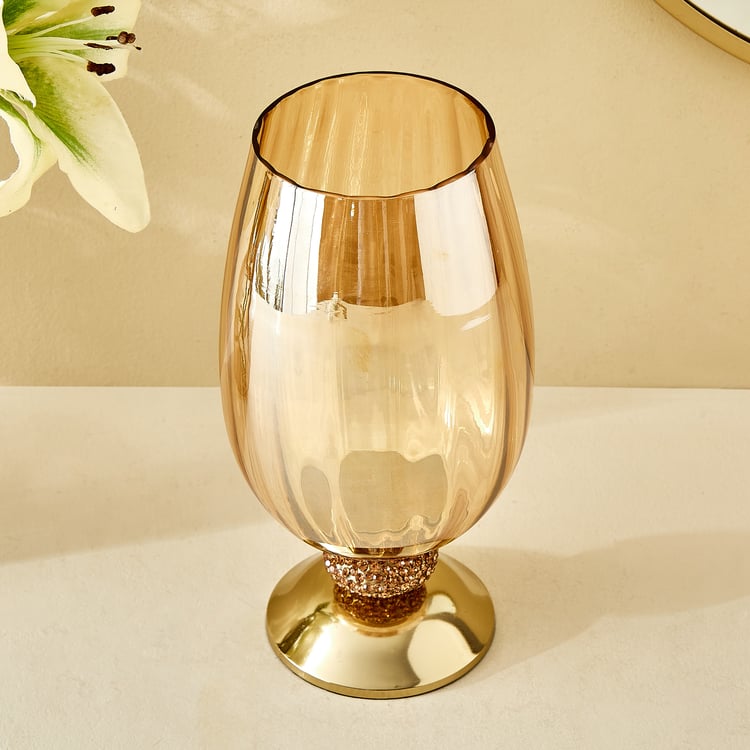 Fables Twirl Glass Hurricane Candle Holder
