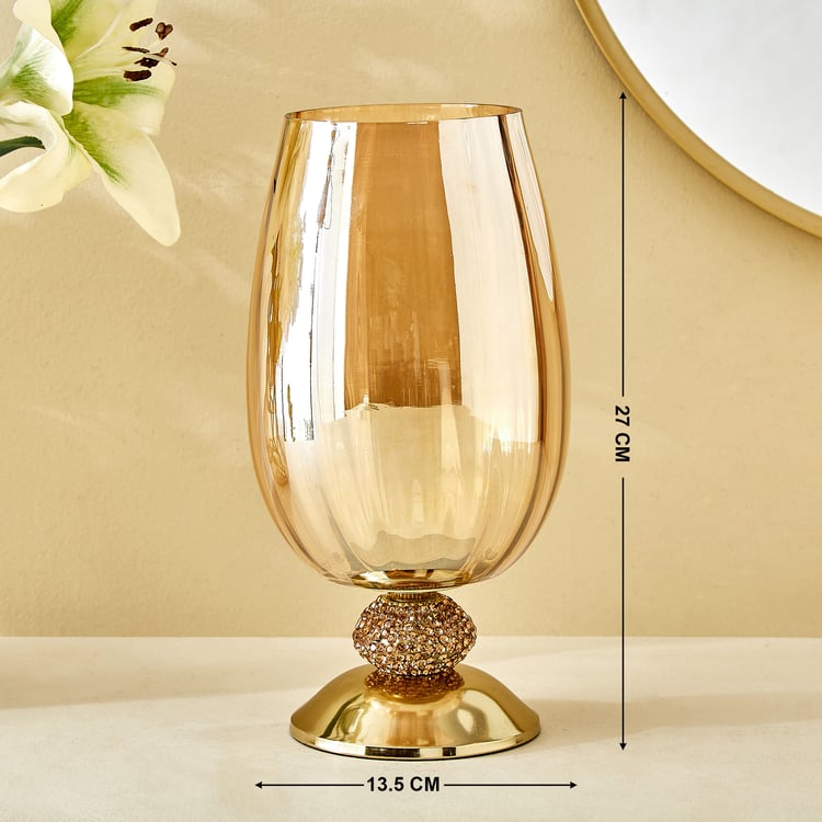 Fables Twirl Glass Hurricane Candle Holder