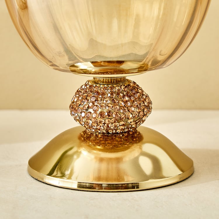 Fables Twirl Glass Hurricane Candle Holder