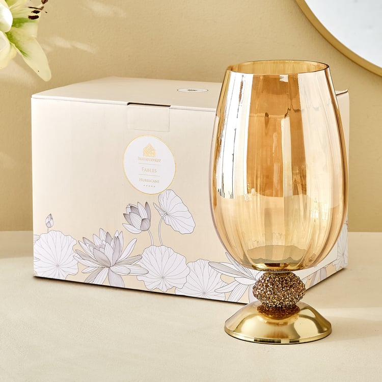 Fables Twirl Glass Hurricane Candle Holder