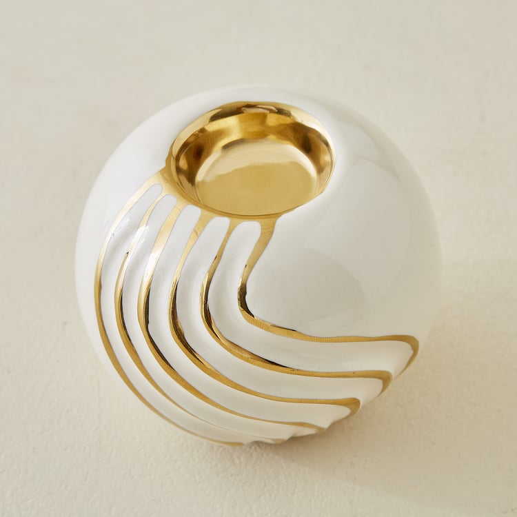 Moksha Ceramic Waves T-Light Holder