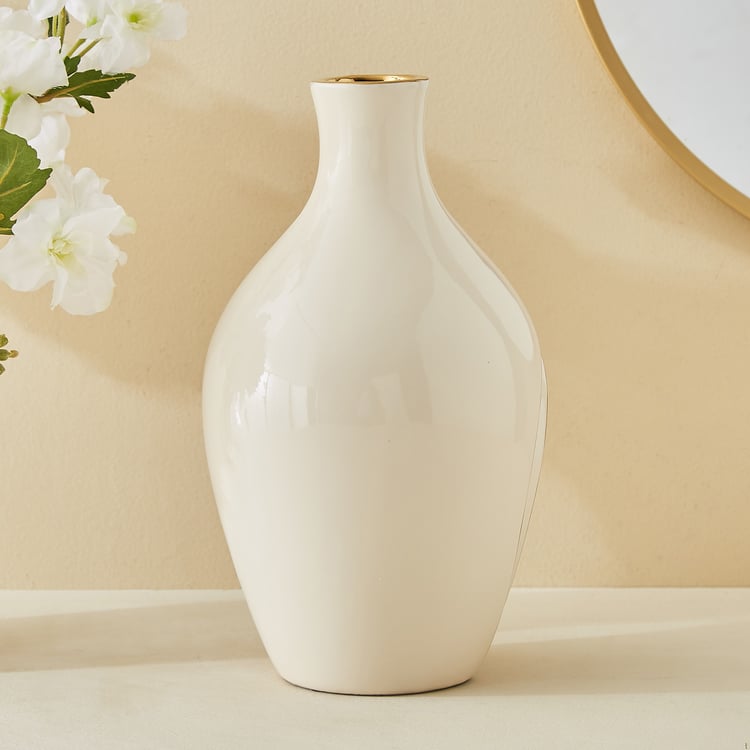 Moksha Ceramic Waves Vase - Large