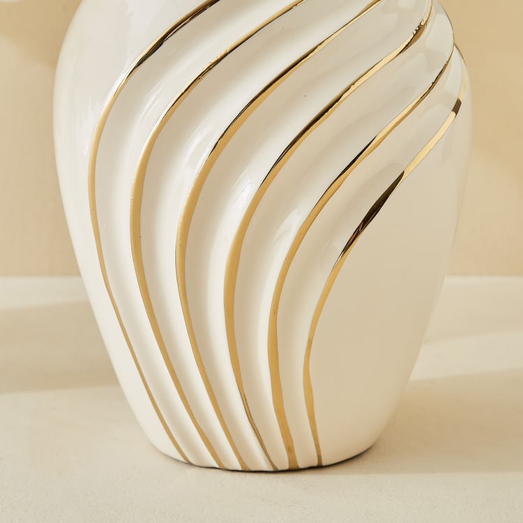 Moksha Ceramic Waves Vase - Large