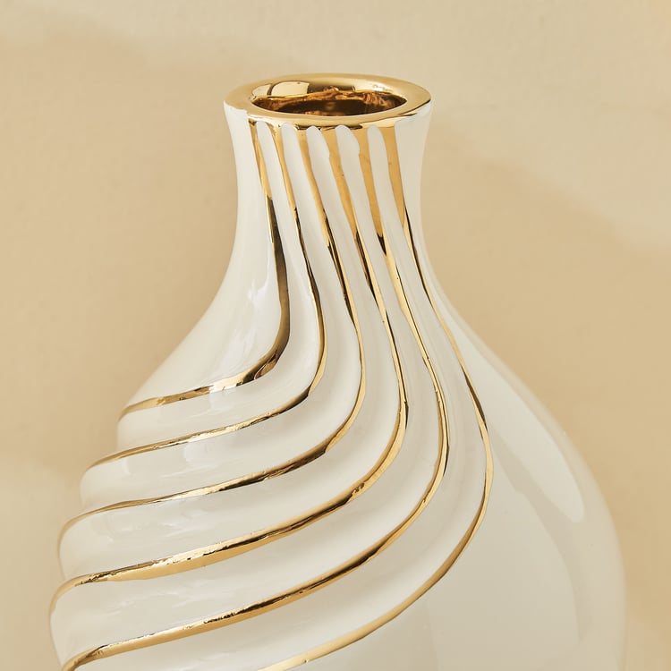 Moksha Ceramic Waves Vase - Large