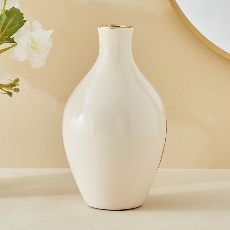 Moksha Ceramic Waves Vase - Medium