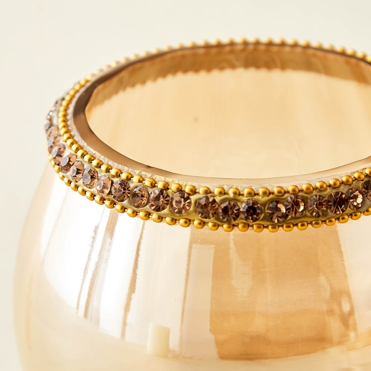 Fables Twirl Set of 2 Glass Votive Candle Holders with Tray