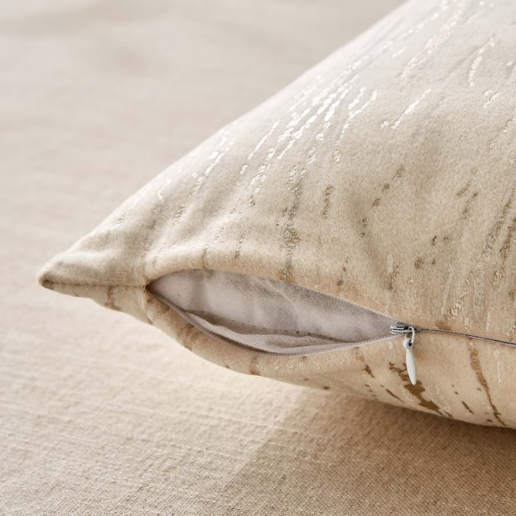 Glimmer Marison Set of 2 Velvet Finish Foil Print Cushion Covers - 40x40cm