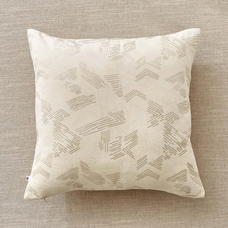 Glimmer Marison Set of 2 Velvet Finish Foil Print Cushion Covers - 40x40cm