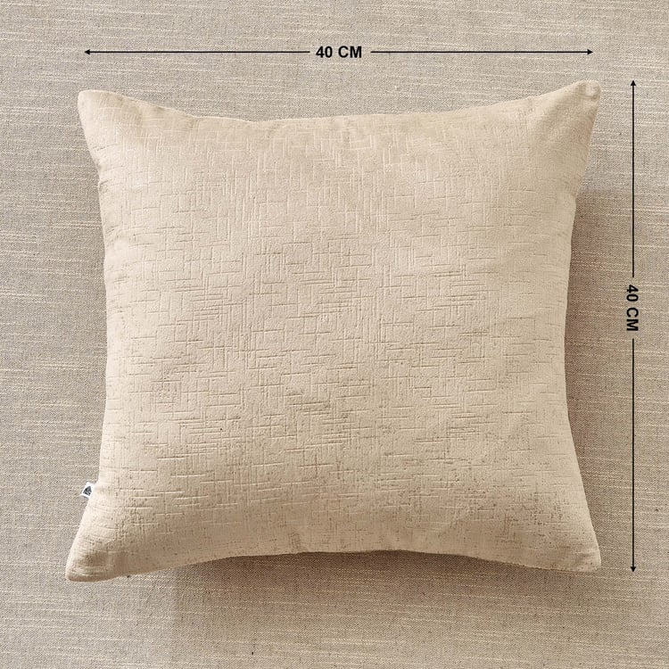 Glimmer Marison Set of 2 Velvet Finish Embossed Cushion Covers - 40x40cm