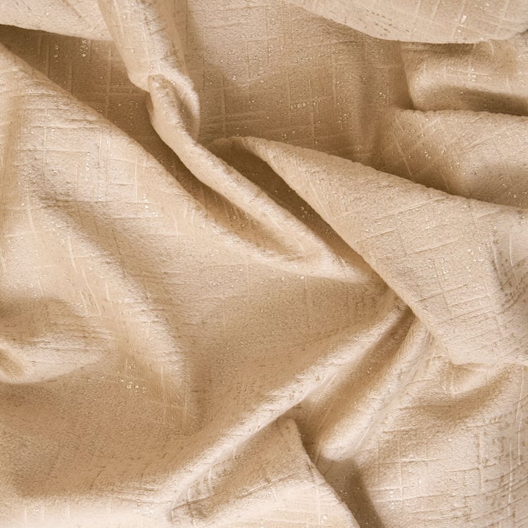 Glimmer Marison Set of 2 Foil Print Light Filtering Door Curtains - 8.8ft (270cm)