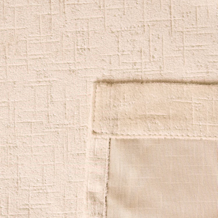 Glimmer Marison Set of 2 Foil Print Light Filtering Door Curtains - 8.8ft (270cm)