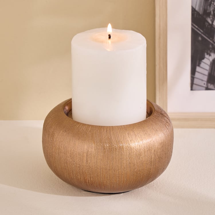 Monalisa Gifts Metal Pillar Candle Holder