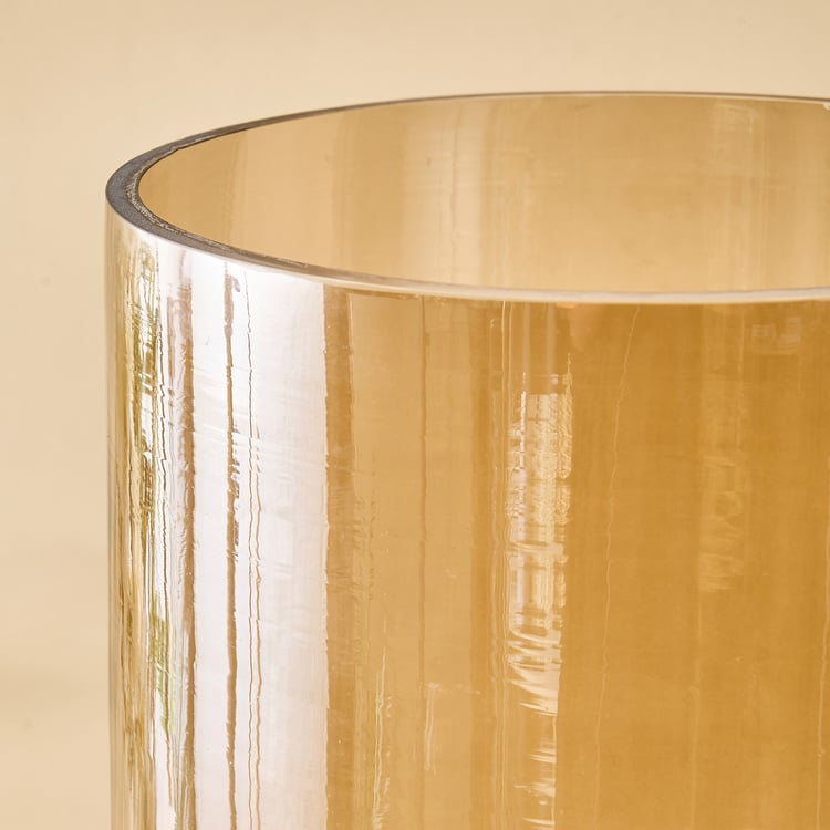 Moksha Brew Starbust Glass and Aluminium Vase - Small