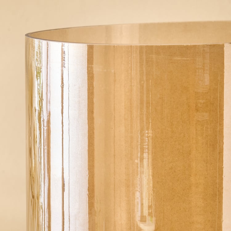 Moksha Brew Starburst Glass and Aluminium Vase - Small