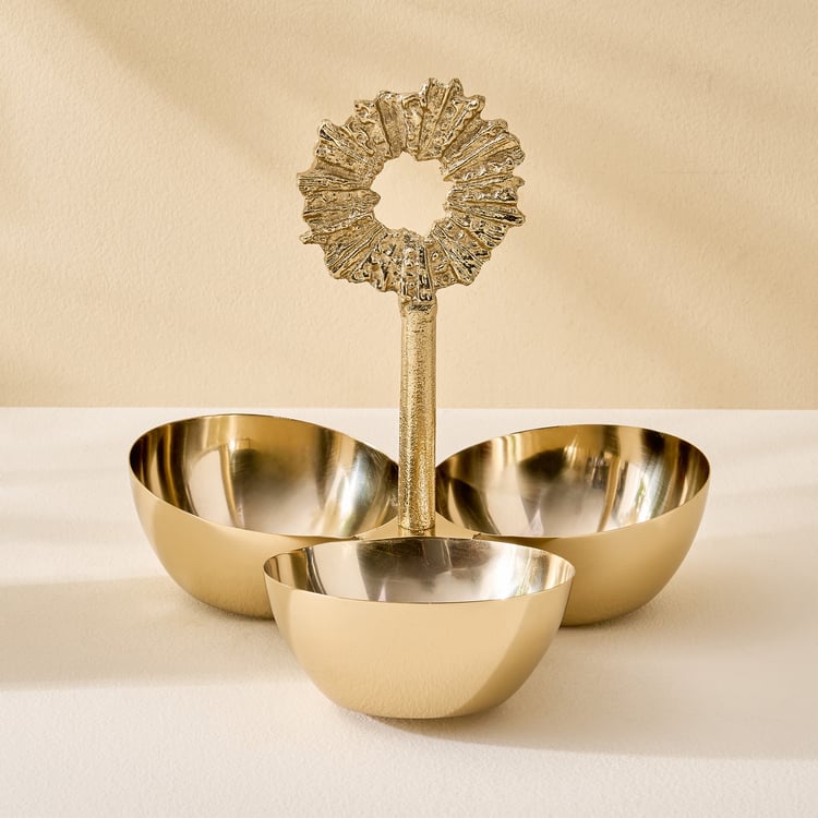 Moksha Brew Starbust Aluminium Decorative Condiment Bowls