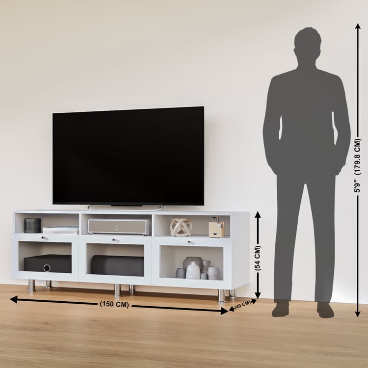 Helios Soho Medium TV Unit - White