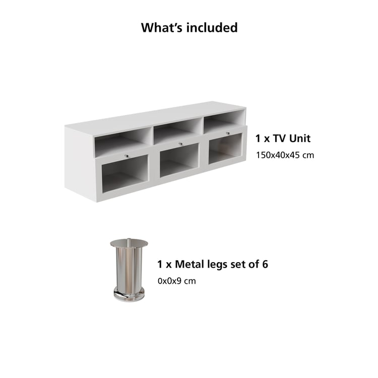 Helios Soho Medium TV Unit - White