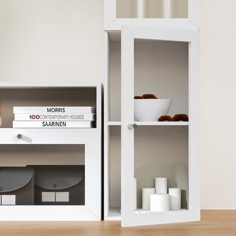 Soho Large TV Unit with 2 Multipurpose Cabinets - White