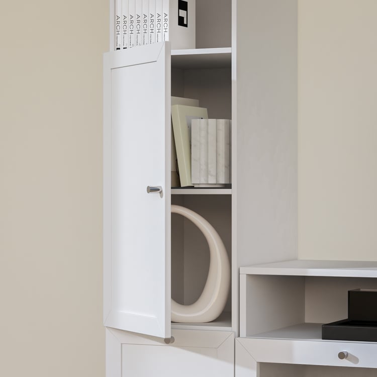 Soho Large TV Unit with Multipurpose Case and Cabinet - White