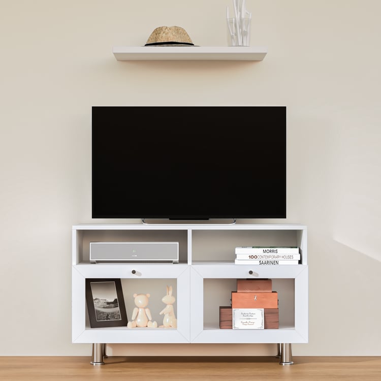 Soho Small TV Unit with Open Shelf - White