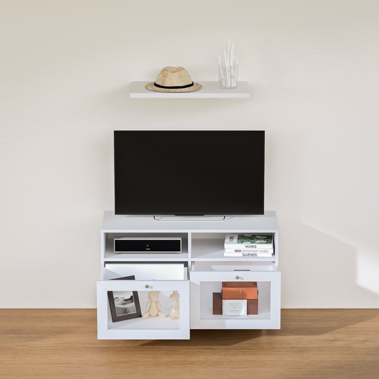 Soho Small TV Unit with Open Shelf - White