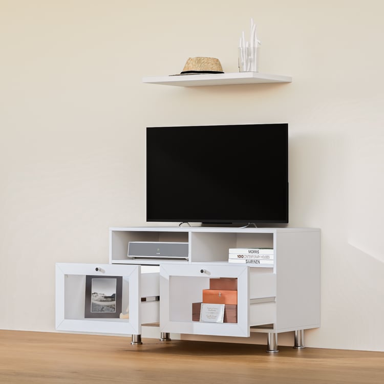 Soho Small TV Unit with Open Shelf - White