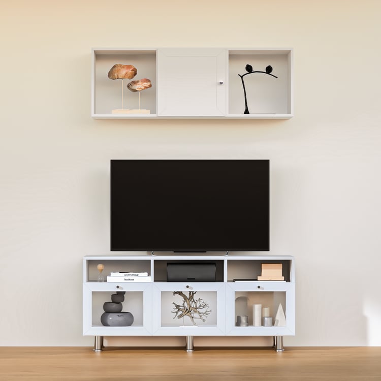 Soho Medium TV Unit with 3 Multipurpose Cases - White