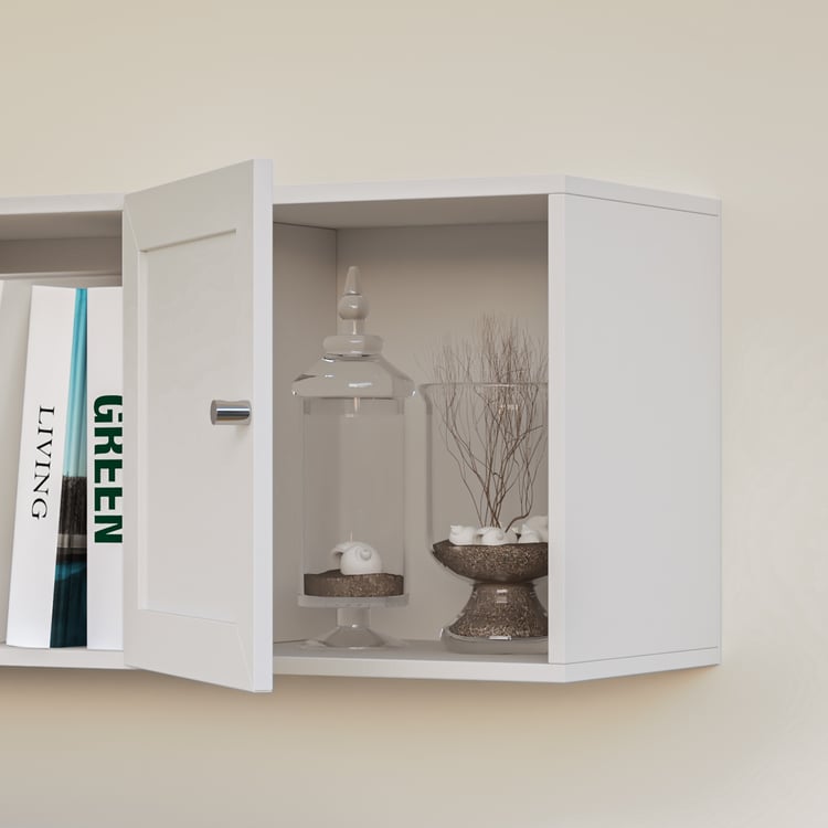 Soho Large TV Unit with 4 Multipurpose Cases and Cabinets - White