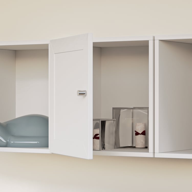 Soho Large TV Unit with 4 Multipurpose Cases and Cabinets - White