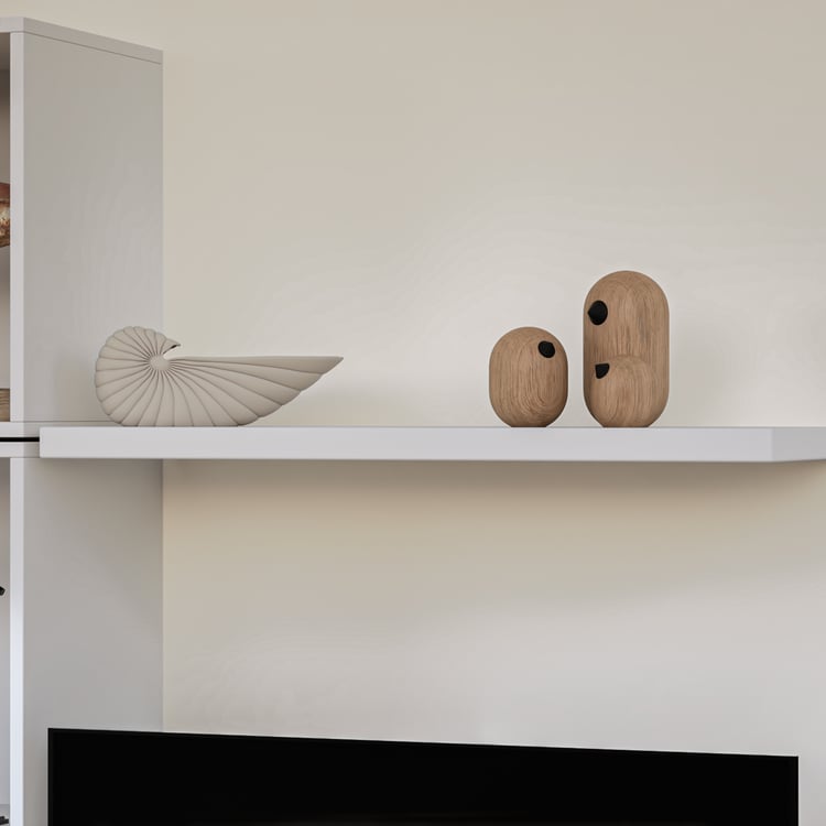 Soho Small TV Unit with 3 Multipurpose Cabinets and Open Shelf - White