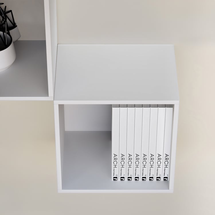 Soho Set of 4 Cube Wall Shelves - White