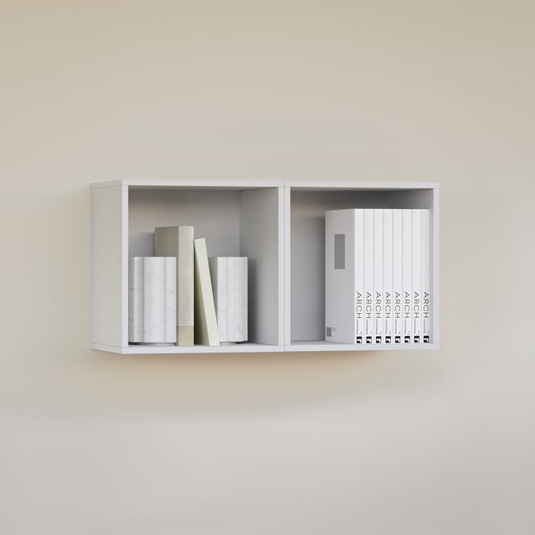 Soho Set of 2 Multipurpose Wall Cubes - White