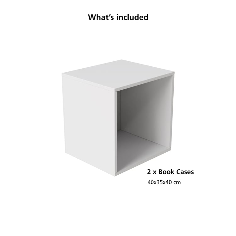 Soho Set of 2 Multipurpose Wall Cubes - White