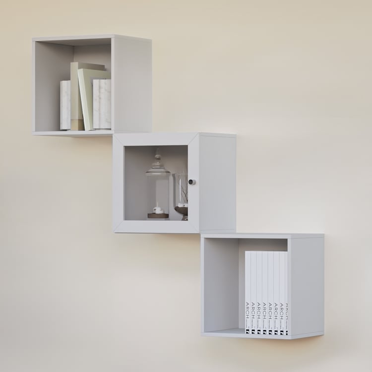 Soho Set of 3 Multipurpose Wall Cabinets - White