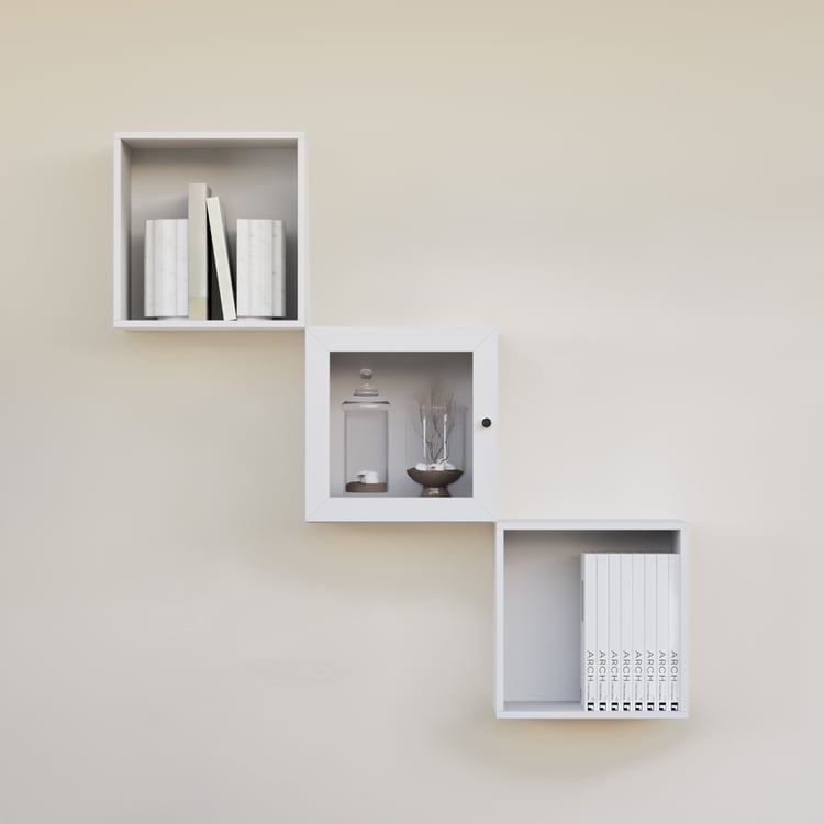 Soho Set of 3 Multipurpose Wall Cabinets - White