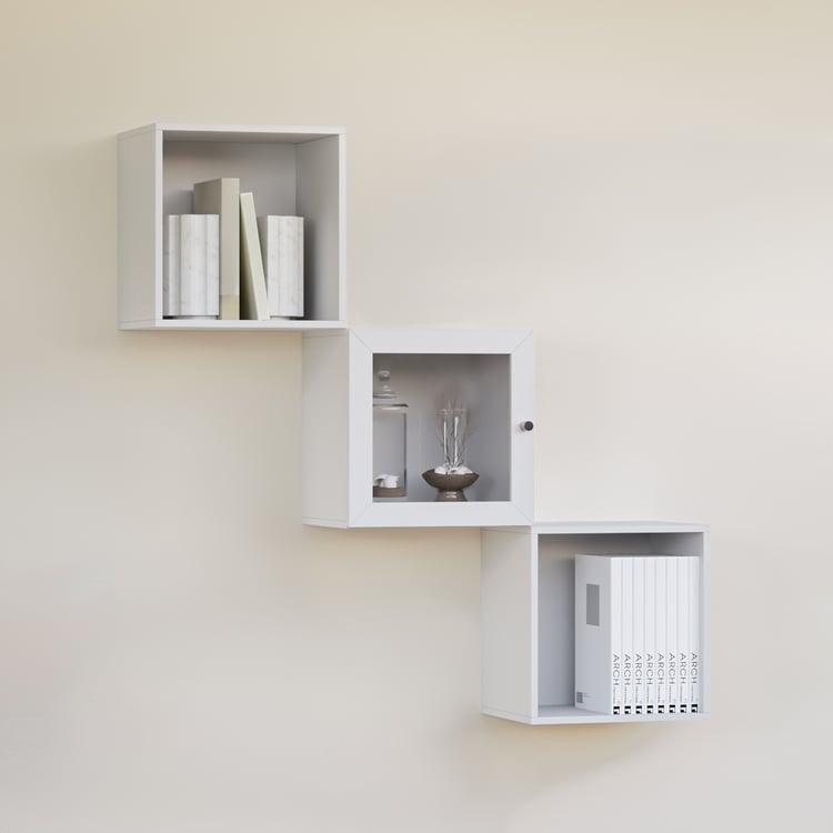 Soho Set of 3 Multipurpose Wall Cabinets - White