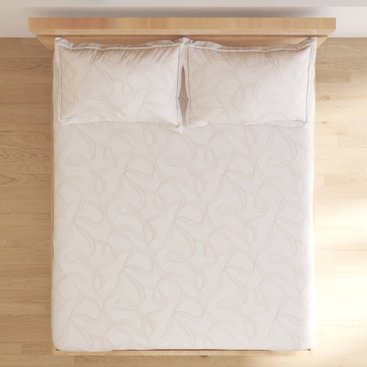 Ezra Morem Cotton 144TC Printed 3Pcs Queen Bedsheet Set