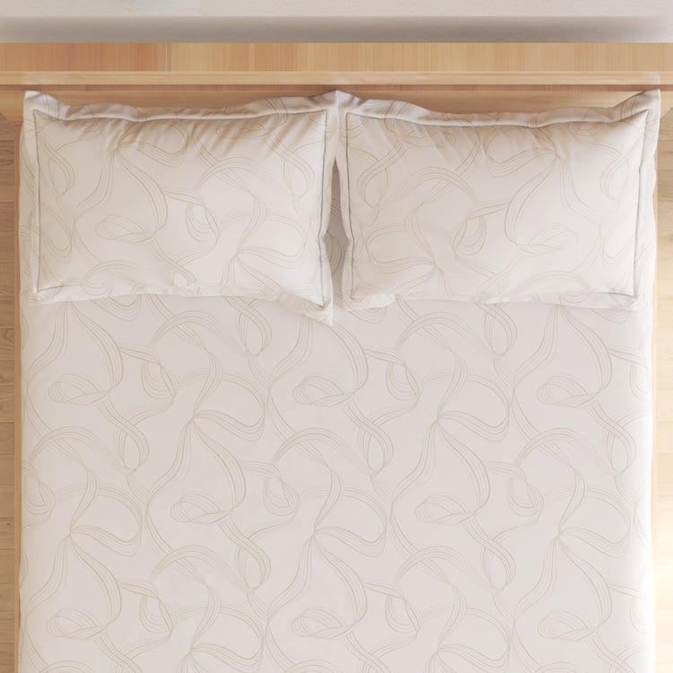 Ezra Morem Cotton 144TC Printed 3Pcs Queen Bedsheet Set