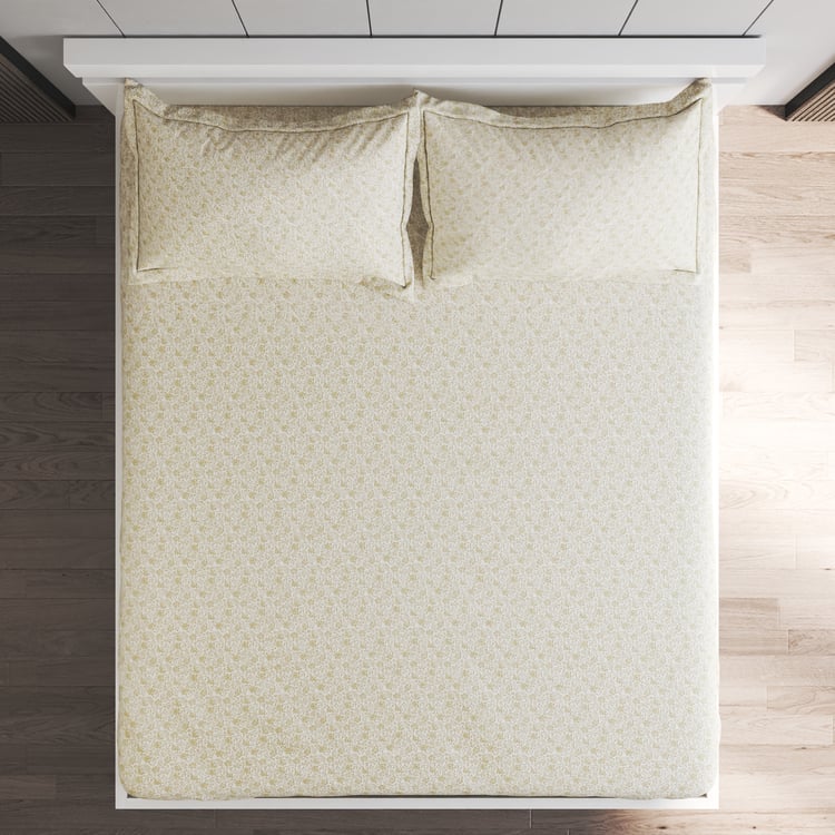 Ezra Cotton 144TC Printed 3Pcs Queen Bedsheet Set