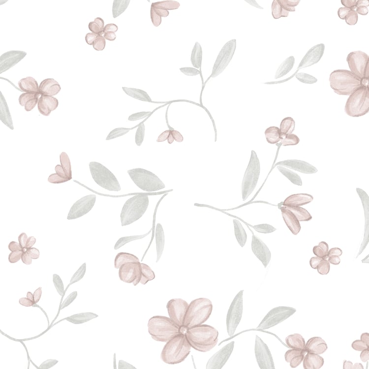 Ezra Rosee Cotton 144TC Floral Print 3Pcs Queen Bedsheet Set