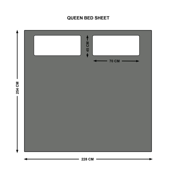 Ezra Rosee Cotton 144TC Floral Print 3Pcs Queen Bedsheet Set