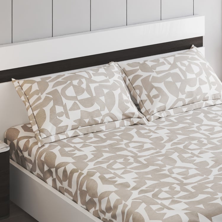 Ezra Talita Cotton 144TC Printed 3Pcs Queen Bedsheet Set