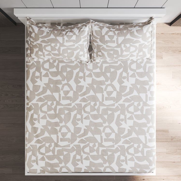 Ezra Talita Cotton 144TC Printed 3Pcs Queen Bedsheet Set