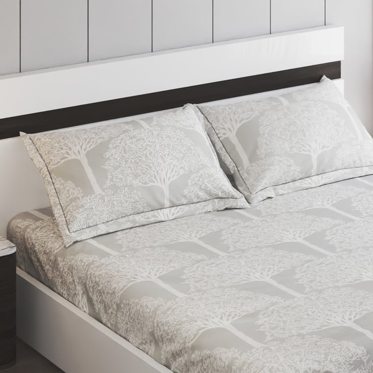 Ezra Vinesper Cotton 144TC Printed 3Pcs Queen Bedsheet Set